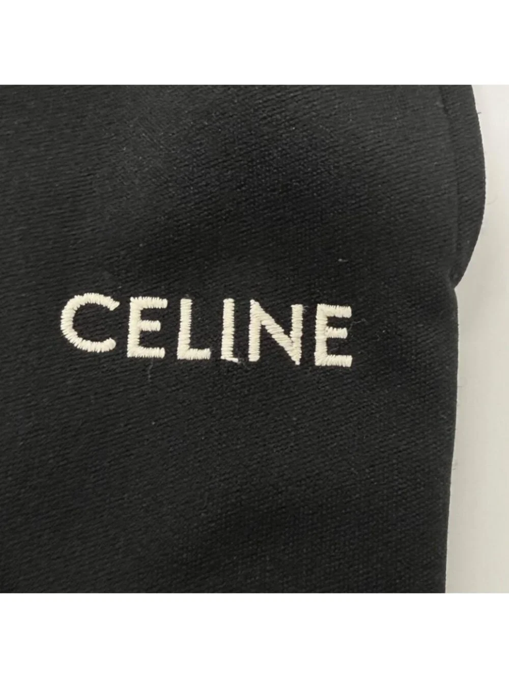 Celine Logo Embroidery Double Face Side Line Track Pants Black White
